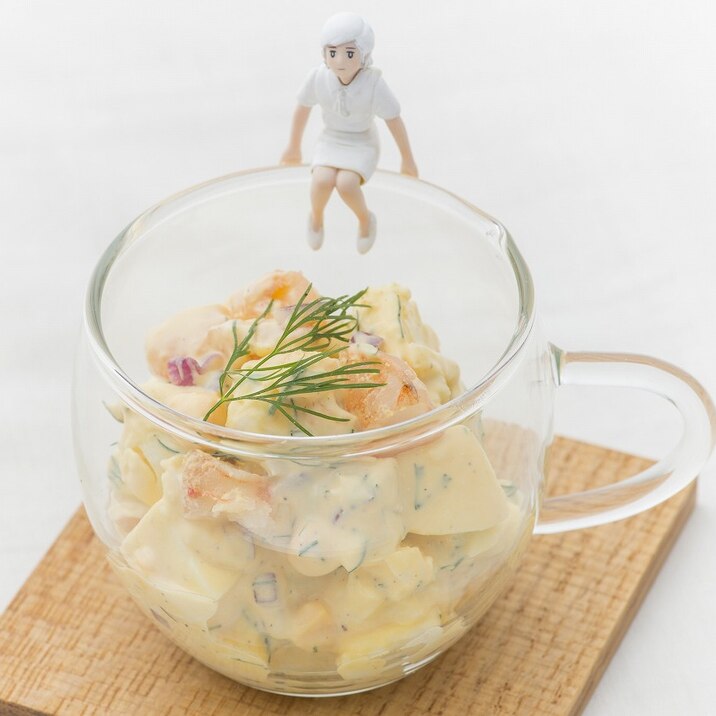 【コップのレシピ】フチ子さんのたまごサラダ